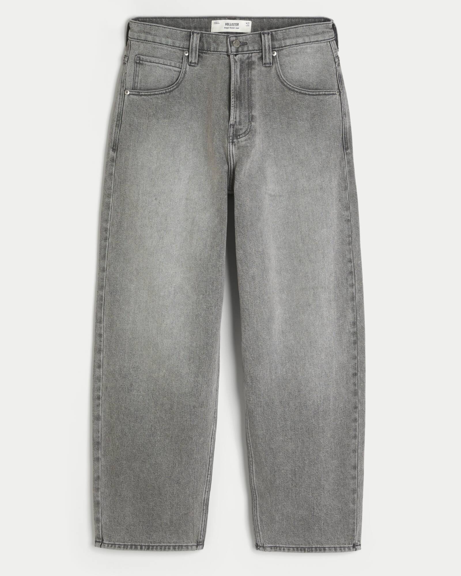 Medium Wash Skater Baggy Jeans