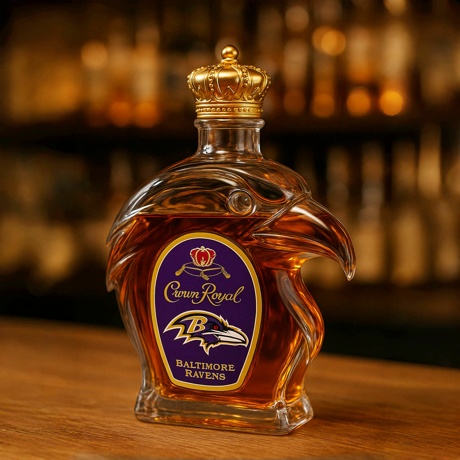 Baltimore Ravens Whiskey Bottle
