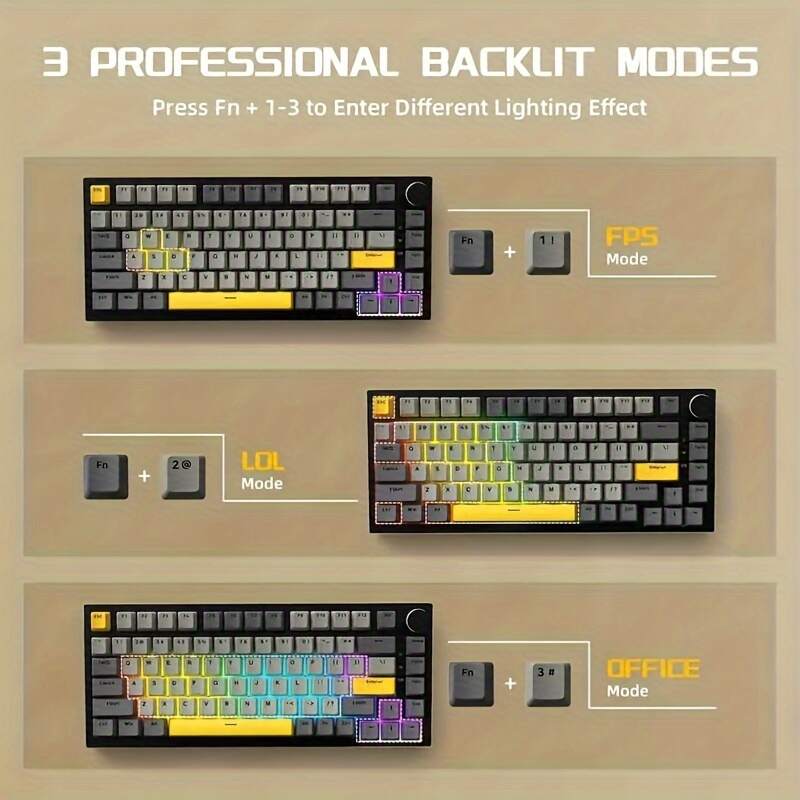 Wired Mechanical Gaming Keyboard - Hot Swap, Upgraded Washer, RGB Backlight, NKRO, Ergonomic Moon for Switch for PC/Win, Pad