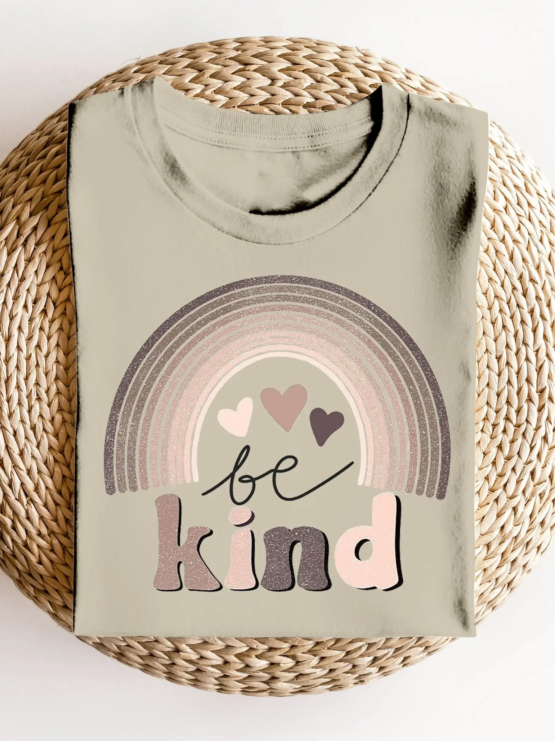 Love Pink Rainbow Be Kind Suicide Prevention Mental Print T-shirt