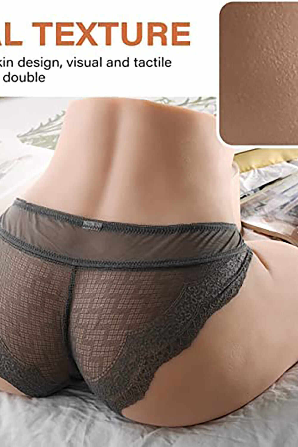 EU Stock - TPE 23.15 lbs/10.5kg Nature Skin Half Body Fat Ass Sex Doll Torso