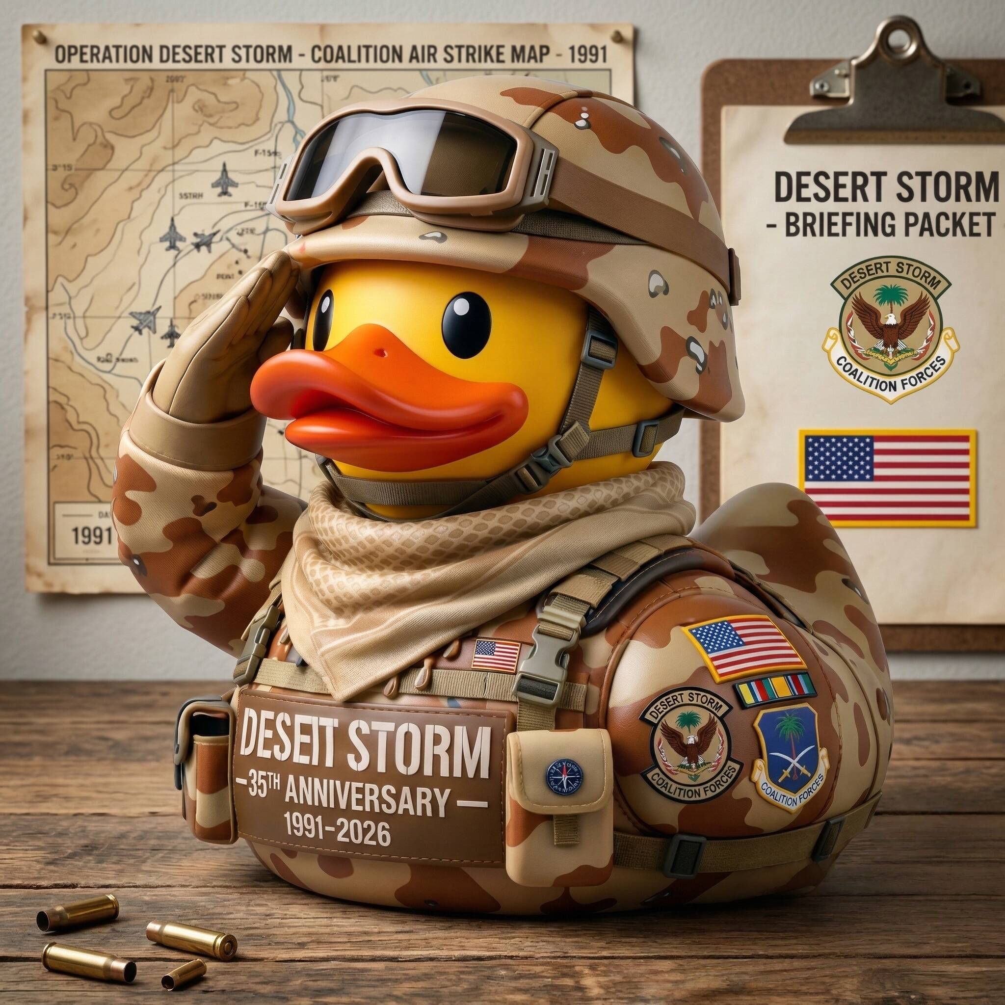 Desert Storm 35th Anniversary Commemorative Duck