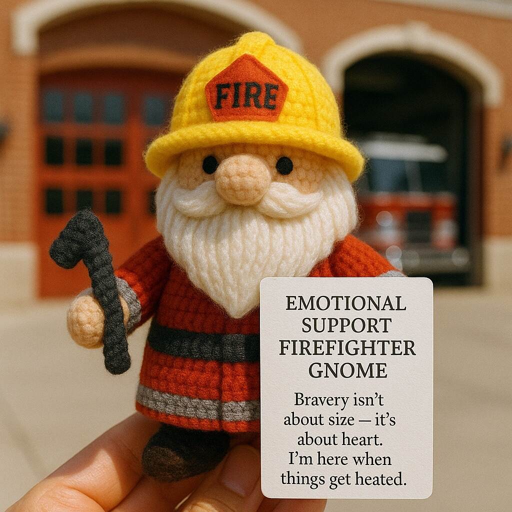 Firefighter Gnome Emotional Support Doll