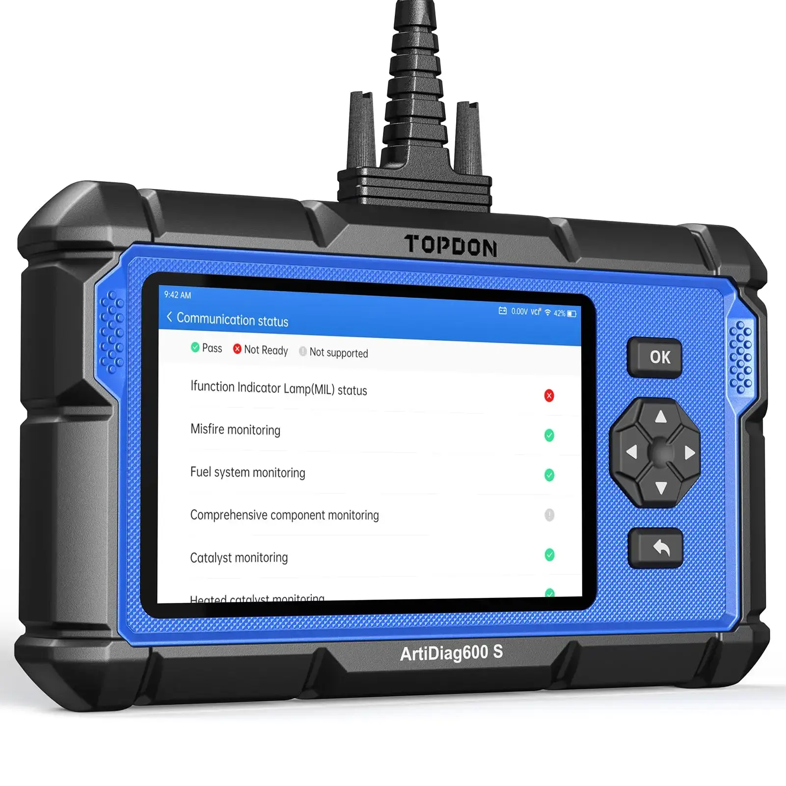 AD600S Car Vehicle OBD2 Scanner, Diagnostic Tool, ABS SRS Transmission Engine Code Reader, 9 Reset Services Scan Tool, Oil/Brake/BMS/SAS/DPF/TPMS/ETS Reset, Injector Coding, Lifetime Free Update