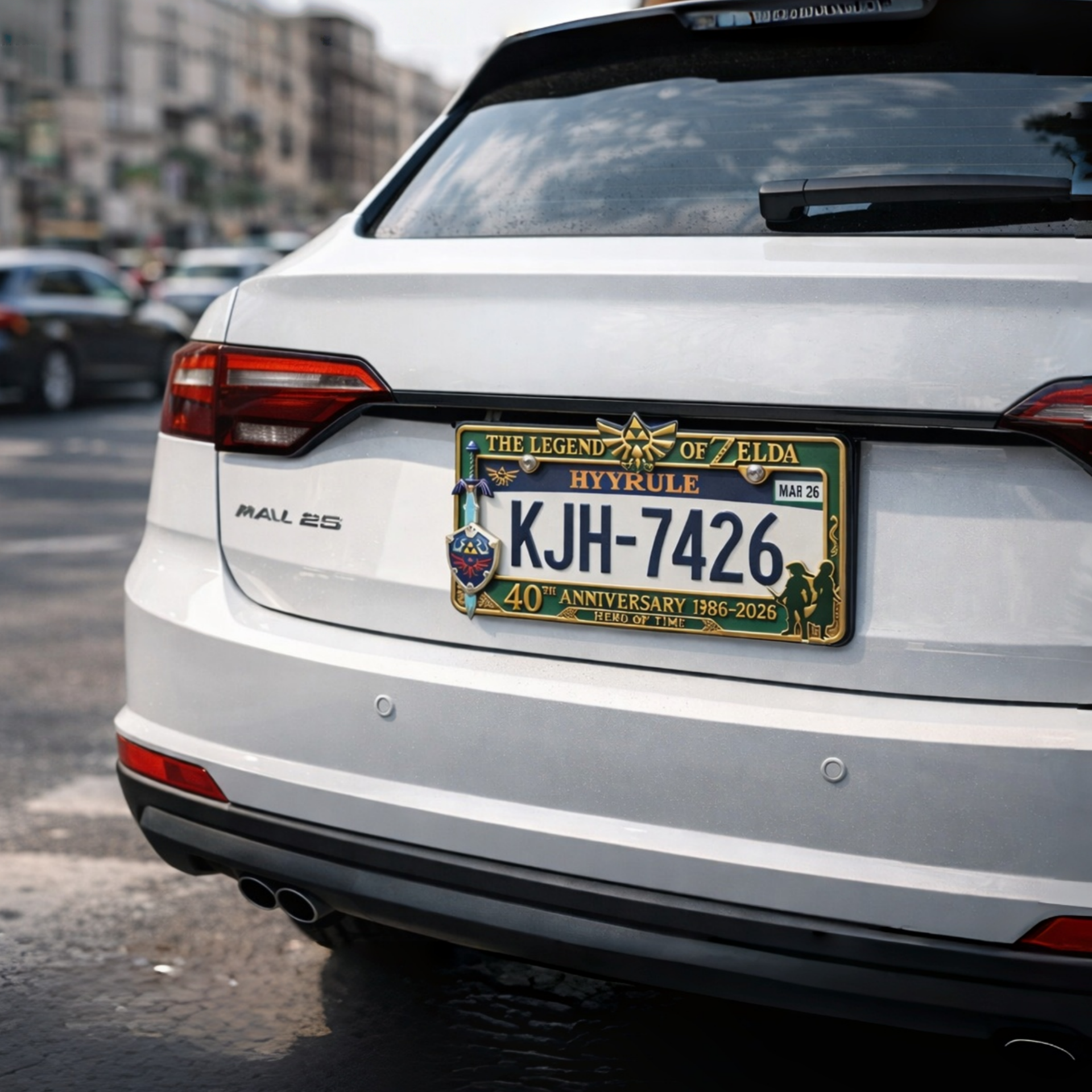 The Legend of Zelda 40th Anniversary license plate frame