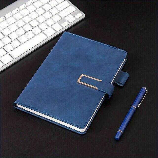 360 Pages Business Notebook Magnetic Buckle Book Retro PU Buckle Journal Diary Book Portable A5 Notepad