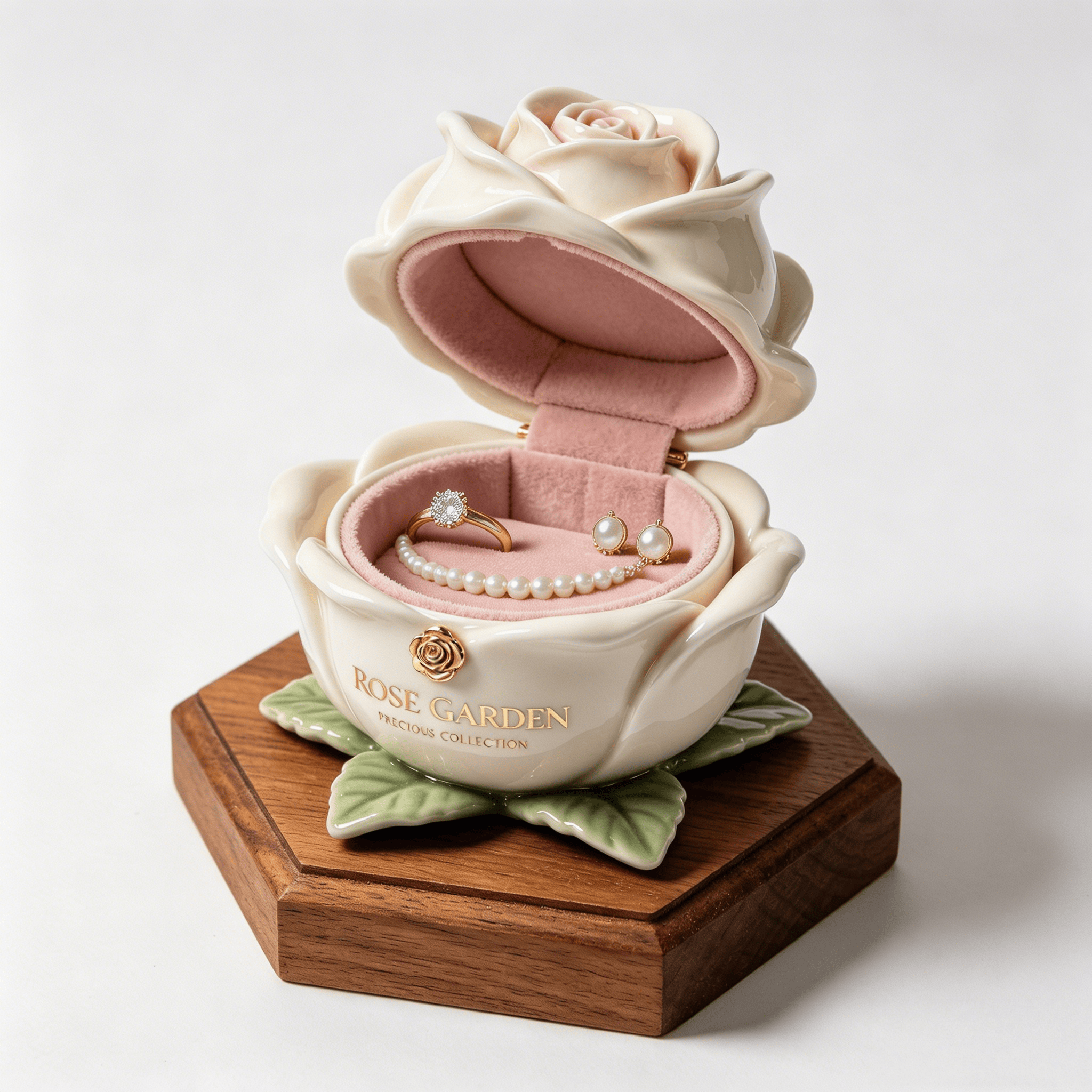 💍Elegant Rose Garden Jewelry Box