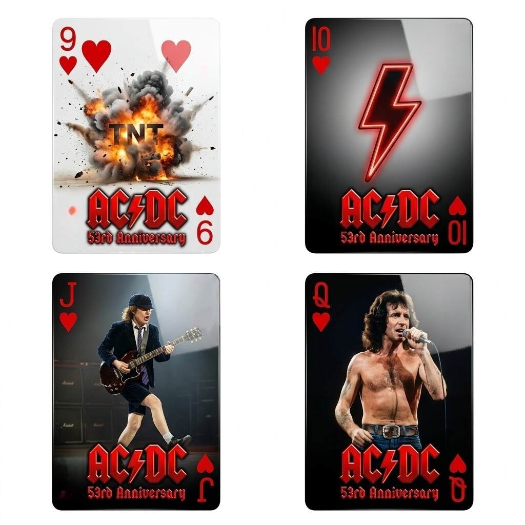 AC/DC 53rd Anniversary Commemorative Playing Cards