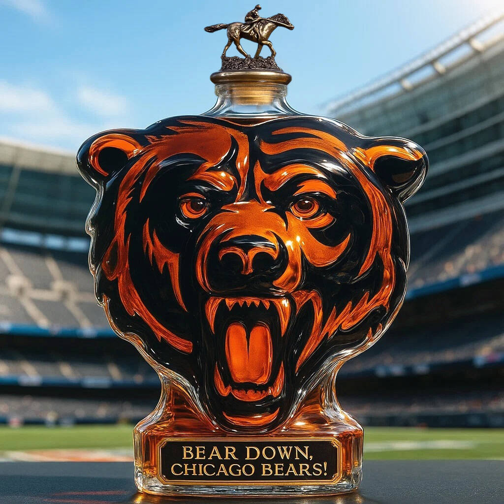 Chicago Bears Whiskey Bottle