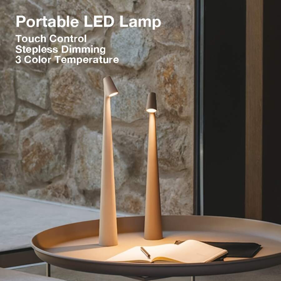 [Portable LED Lamp] Rechargeable Modern LED Table Lamp | Portable Touch Control for Home Decoration