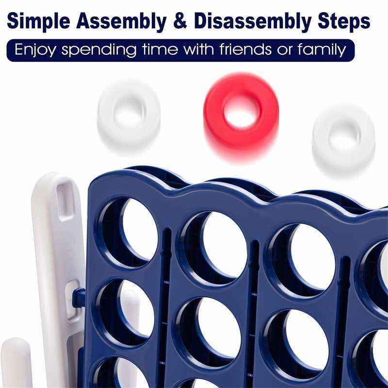 Jumbo 4-to-Score 4-in-A-Row Giant Game Set for Kids Adults