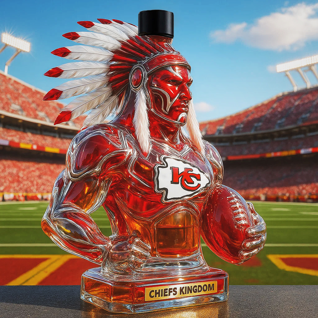 Kansas City Chiefs Whisky Bottle