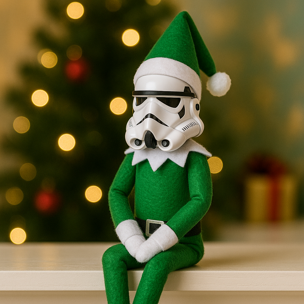 Stormtrooper On A Stoop Christmas Elf Doll