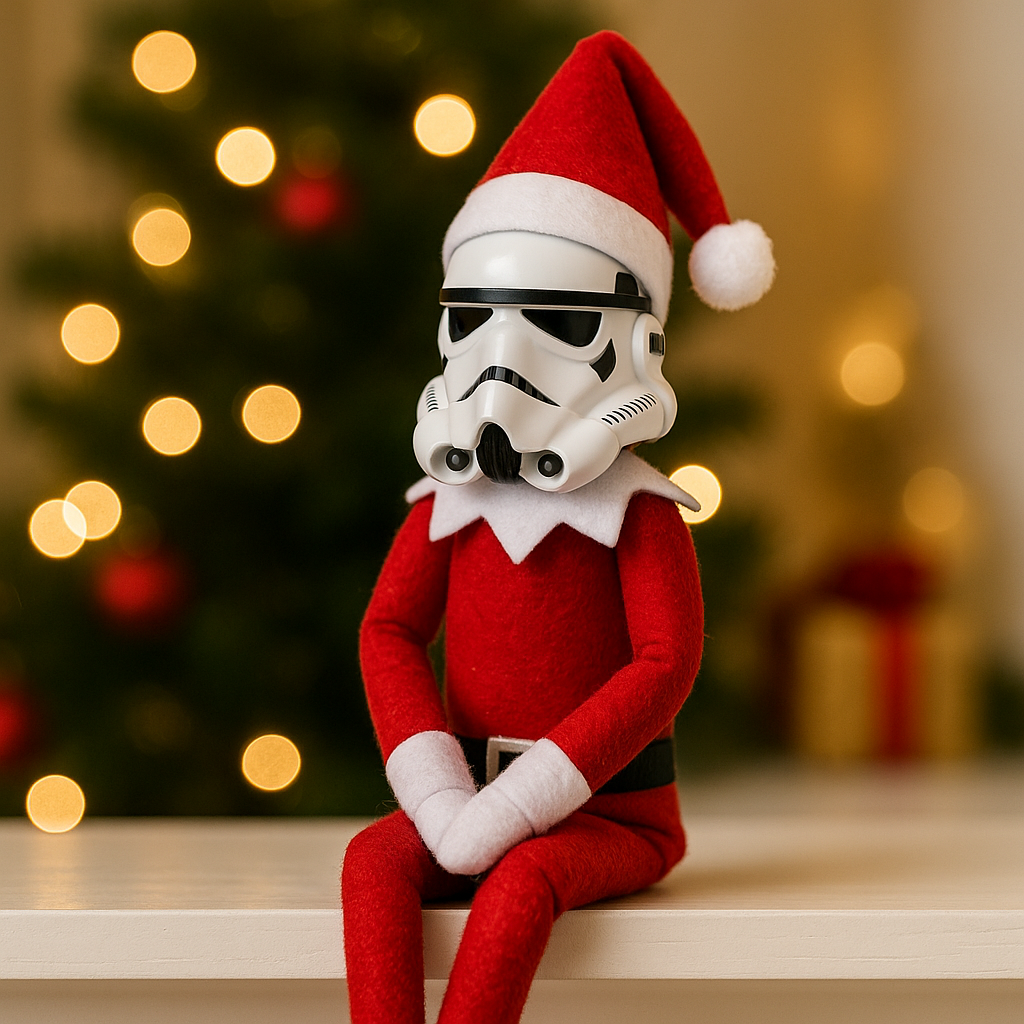 Stormtrooper On A Stoop Christmas Elf Doll