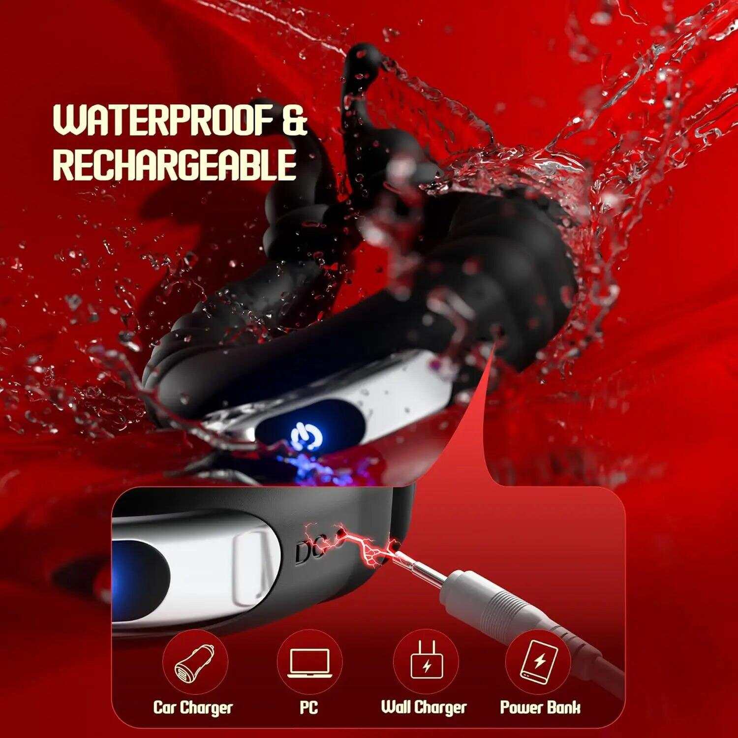 USB Rechargeable Silicone Vibrating Penis Ring – 10 Modes for Couples