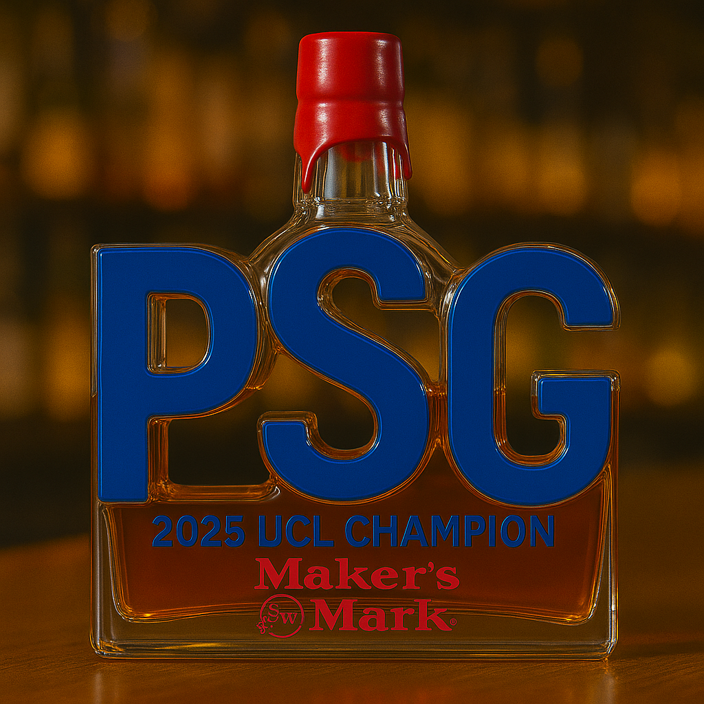 Paris Saint-Germain 2025 UCL Champion Whisky Bottle