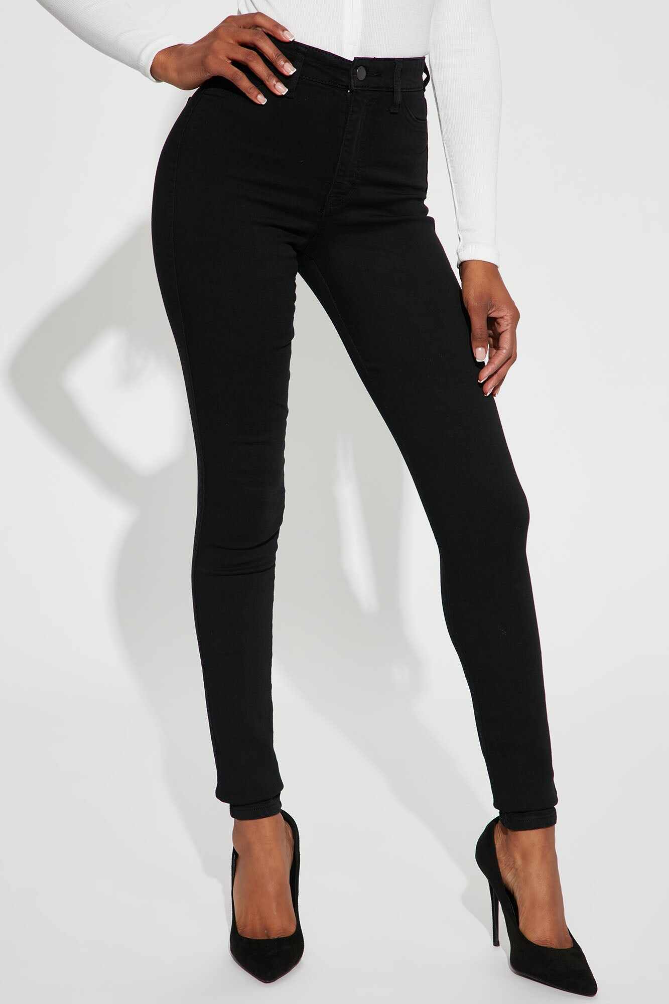 Tall Classic High Waist Skinny Jeans - Black