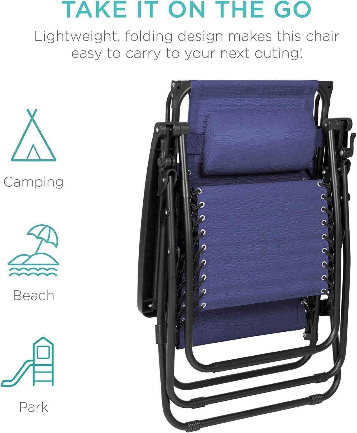 Folding Zero Gravity Recliner Patio Lounge Chair w/Adjustable Canopy Shade, Headrest, Side Accessory Tray, Textilene Mesh - Beige