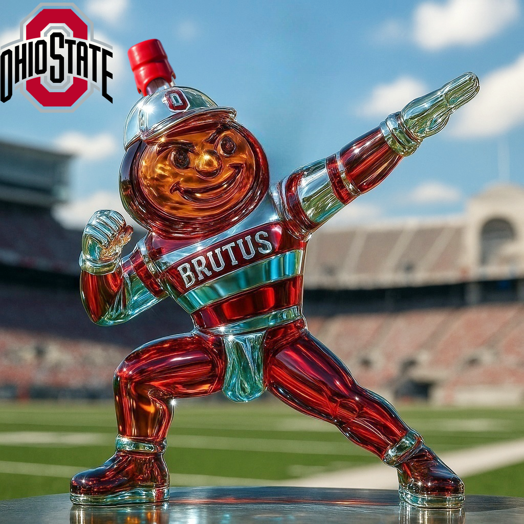 Ohio State Buckeyes Brutus Buckeye Whiskey Bottle