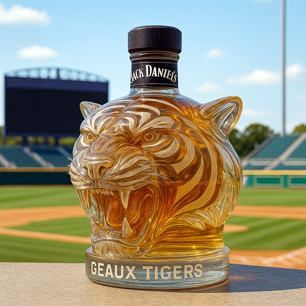 LSU Tiger Whiskey Bottle