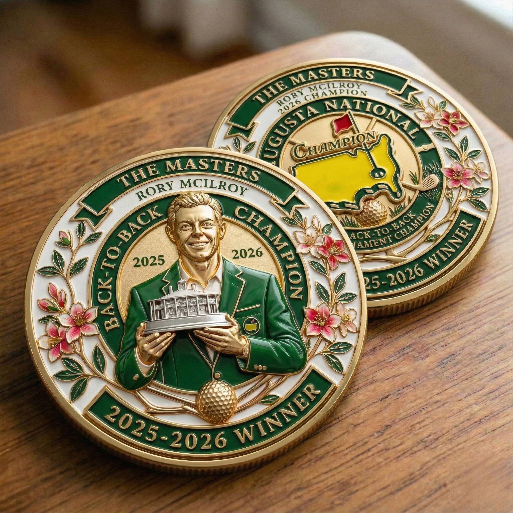 ⛳ RORY MCILROY BACK-TO-BACK MASTERS CHAMPION COMMEMORATIVE COIN!