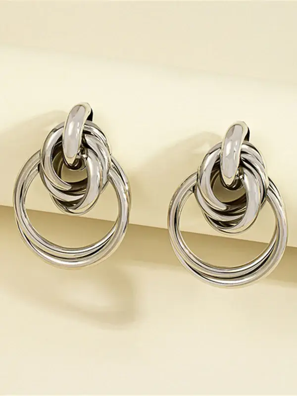 Interlocking Knot Drop Earrings
