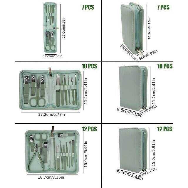 22pcs Professional Nail Clippers Pedicure Kit Stainless Steel Toenails Nail Files Ear Spoon, Grooming Kit For Travel