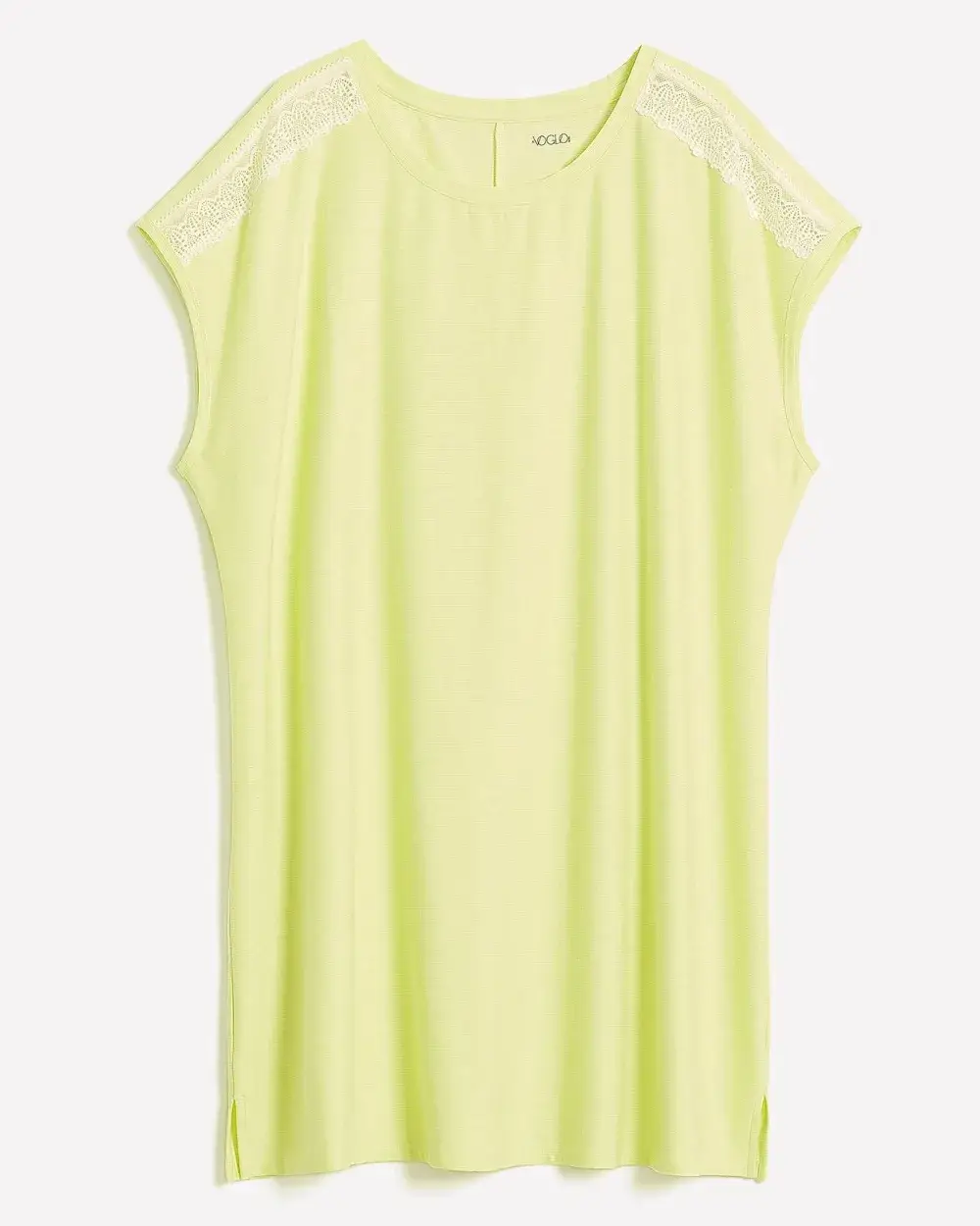 Crew-Neck Sleepshirt with Lace Details - ti Voglio