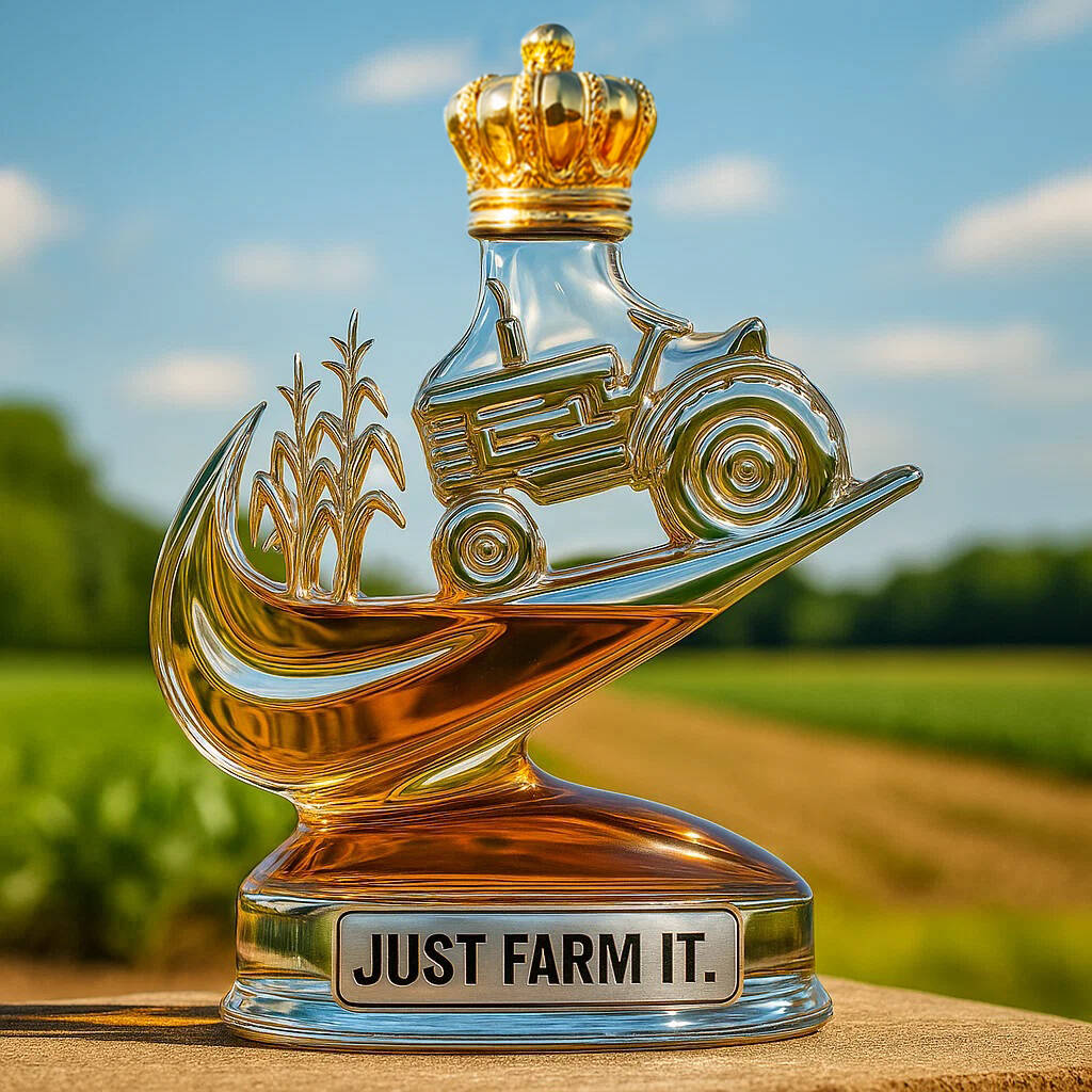 Just Farm It Whisky Bottle