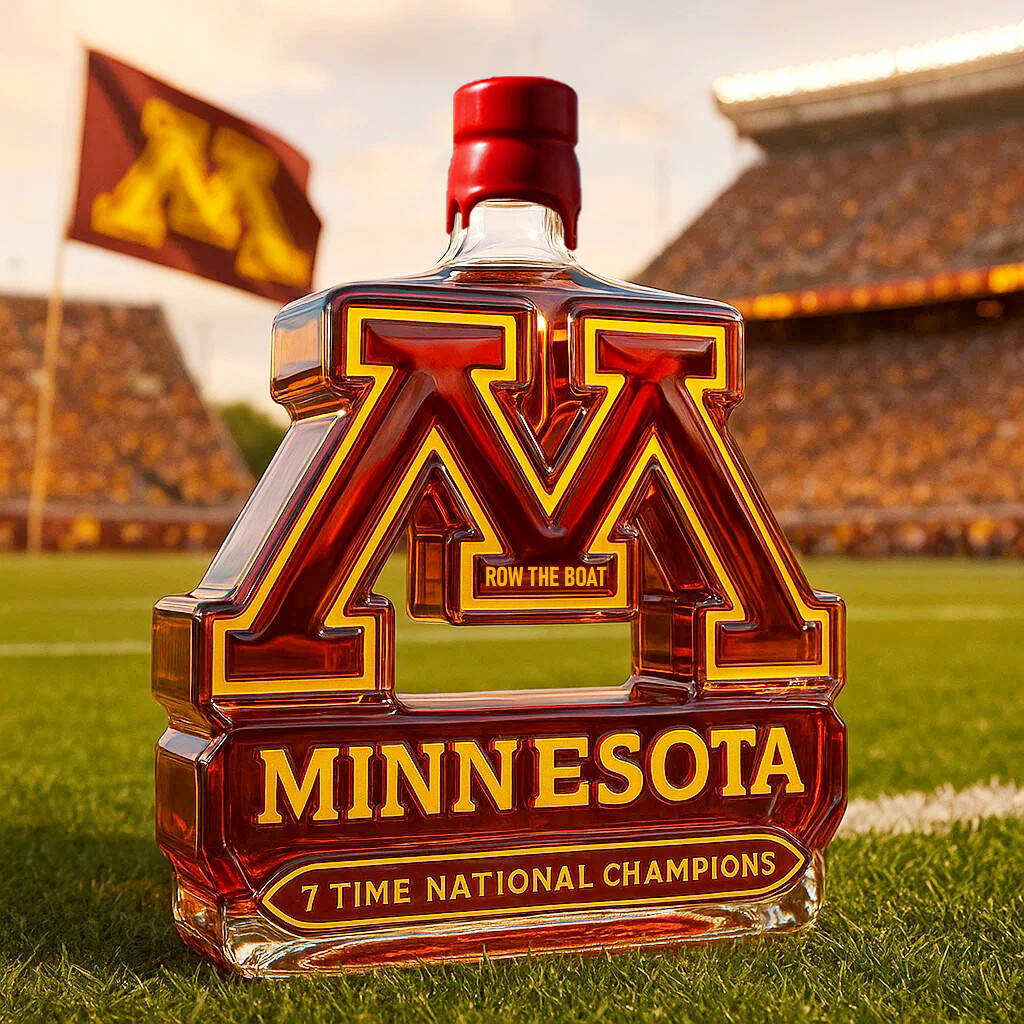 Minnesota Golden Gophers Limited Edition Collector’s Whiskey Bottle