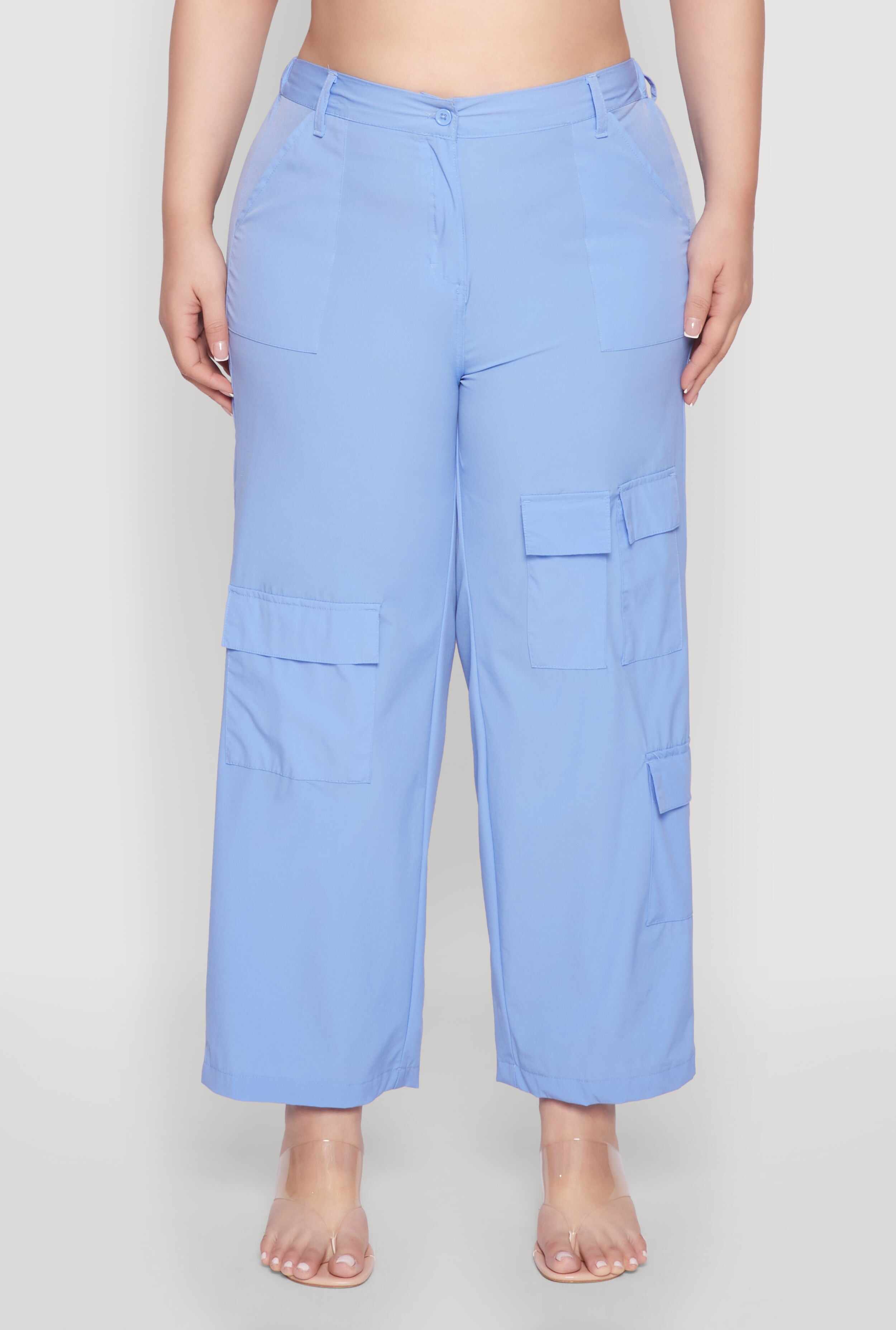 Plus Size Wide Leg Cargo Pants