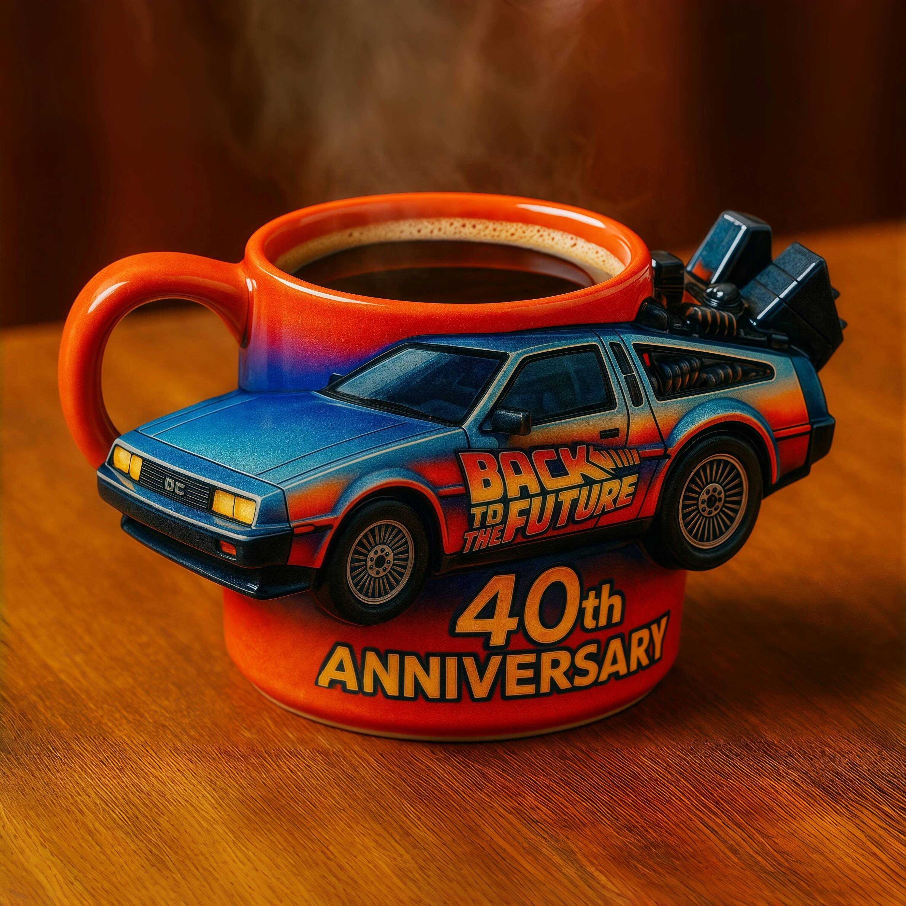 Back To The Future 40th Anniversary DeLorean Mug