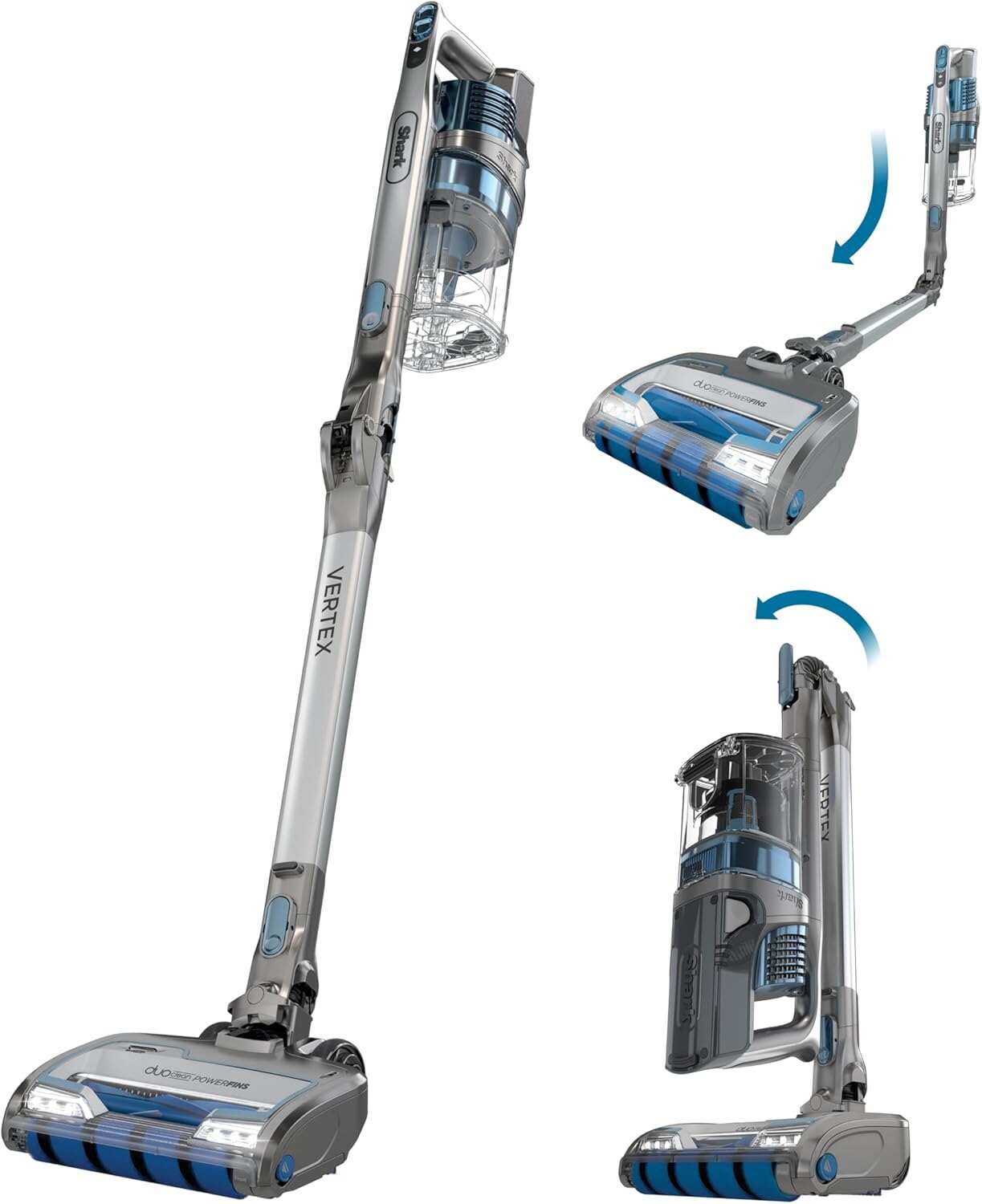 Pet Cordless Stick Vacuum | HyperVelocity Suction, XL Dust Cup, LED Headlights | Removable Handheld with Crevice & Pet Multi-Tool | 40-Min Runtime | Lightweight, Portable | Grey | IX141