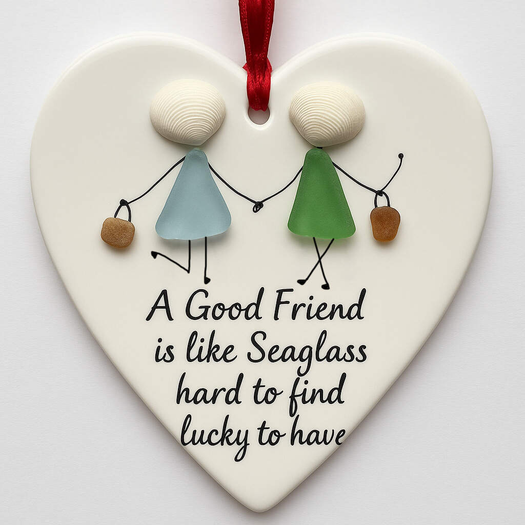 Friendship Seaglass Ornament