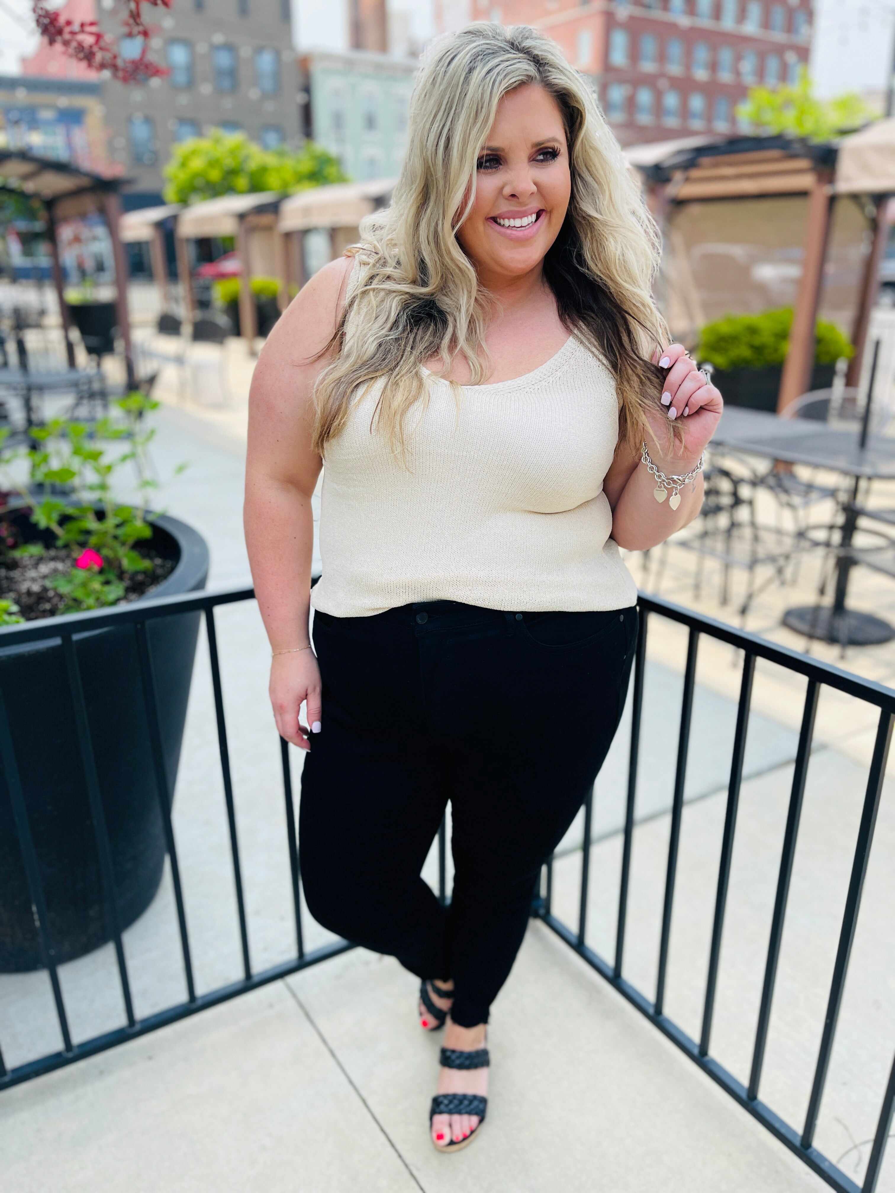 MARKDOWNS! Tummy Control Black Skinny Jeans in Reg/Curvy Fifth Restock!