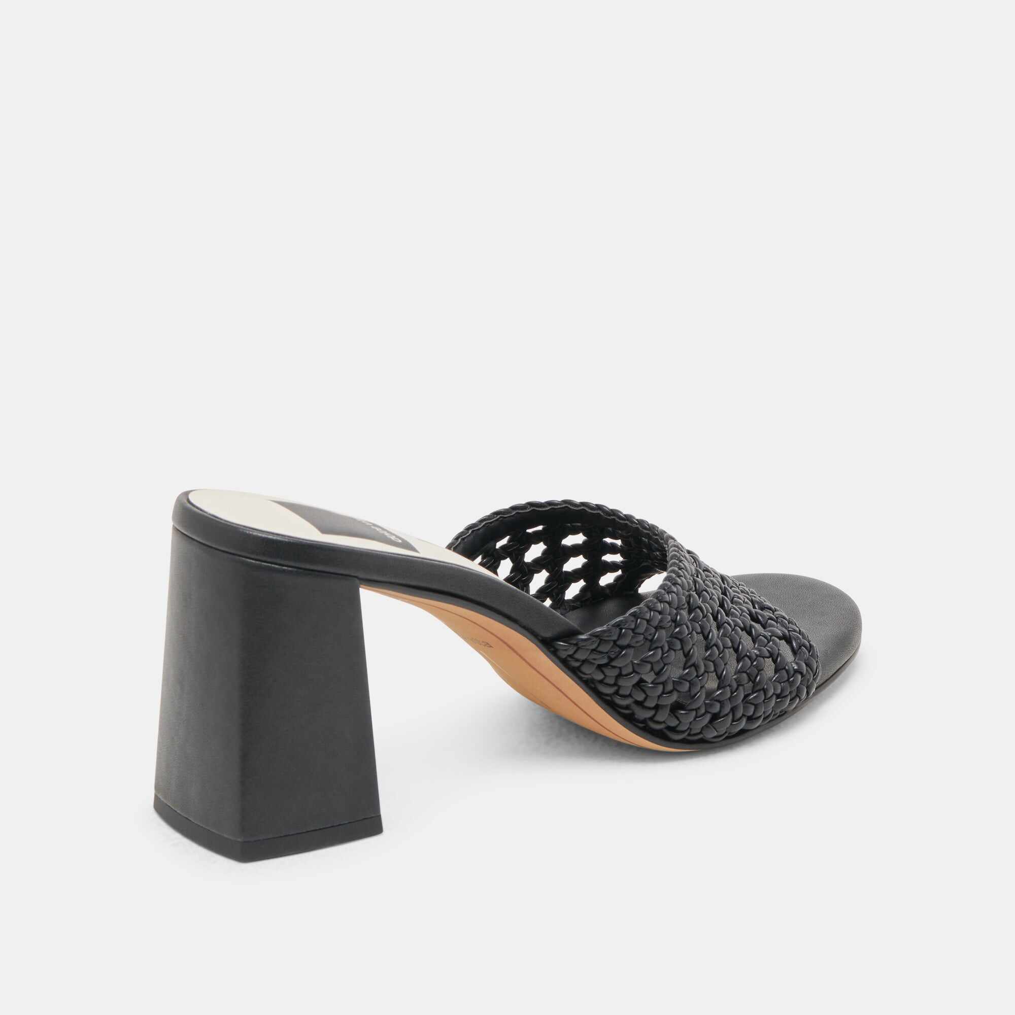 MARGOE HEELS BLACK WOVEN STELLA