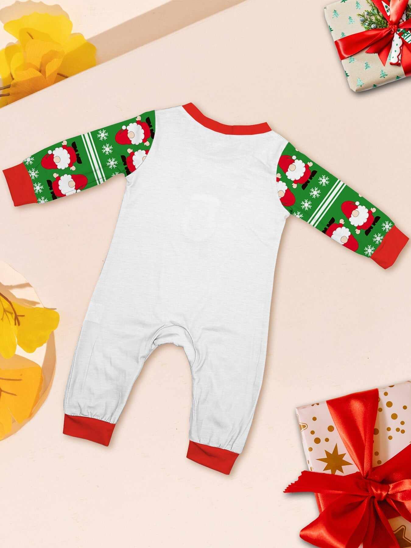 Santa Alphabet Snowflake Print Family Pajama Set