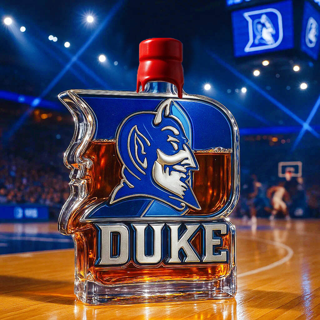 Duke Blue Devils Whiskey Bottle