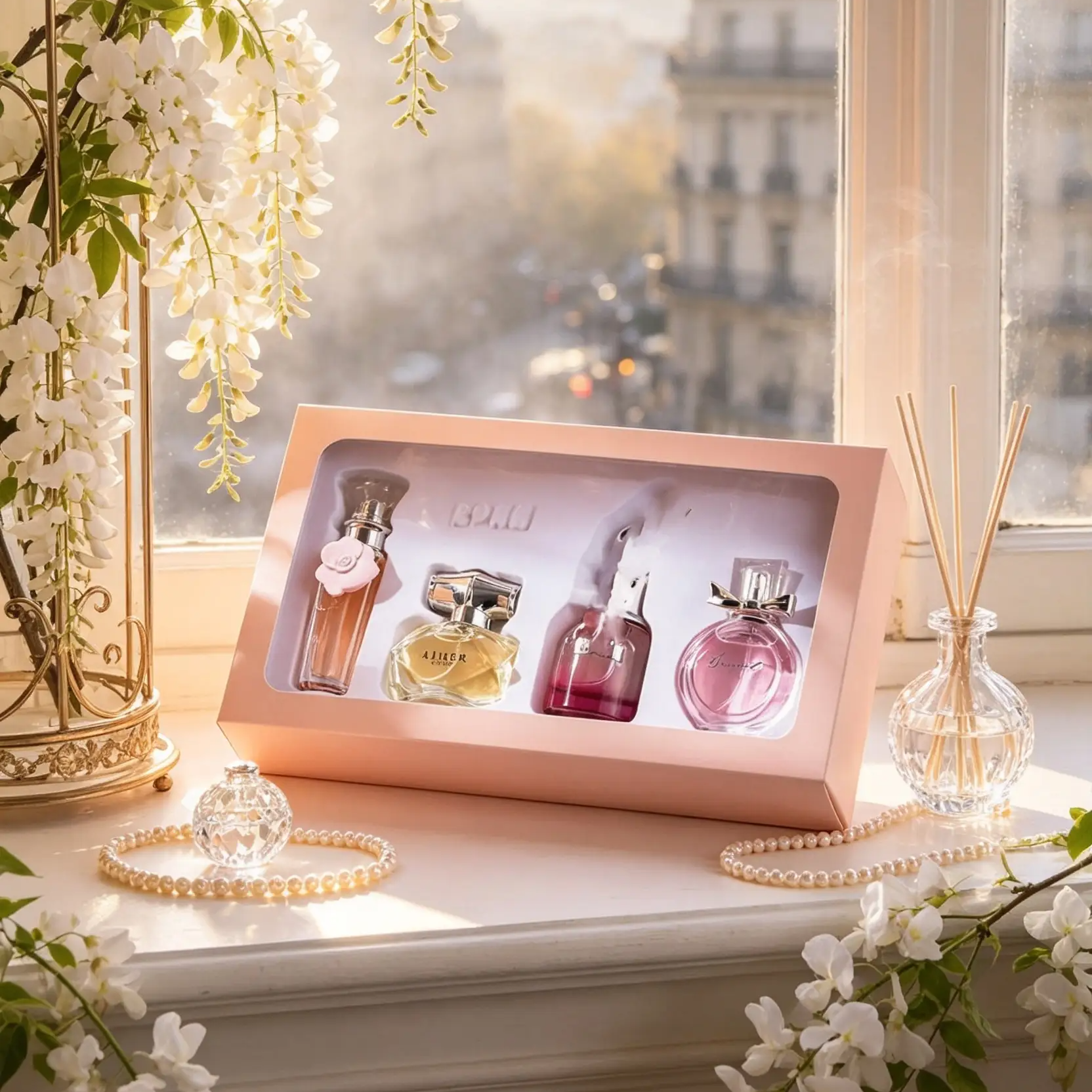 4 Bottles Elegant Women Eau de Parfum Gift Set | Multi-Scent Fragrance Kit, Perfect Gift for Her