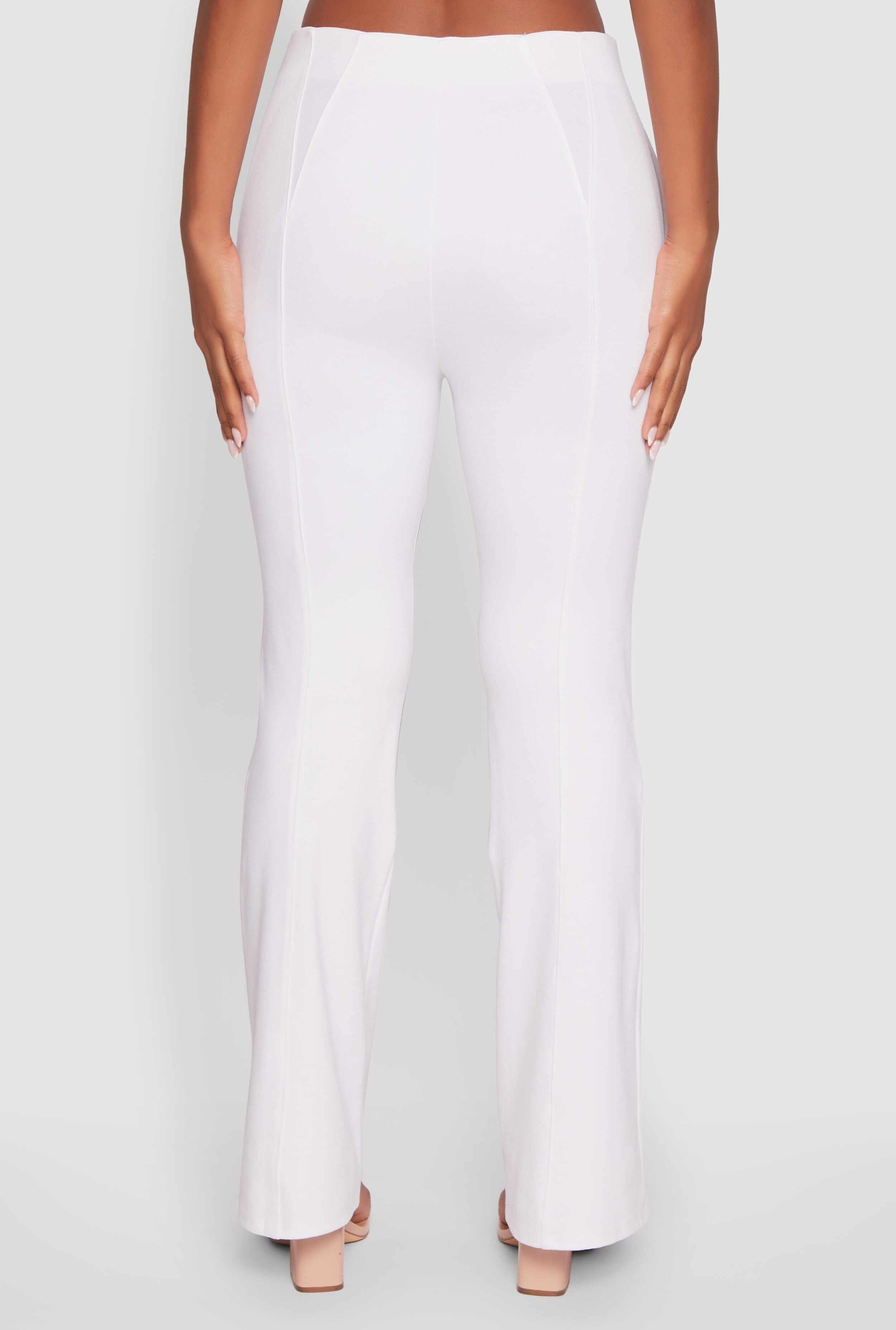 Pull On Pintuck Flared Pants