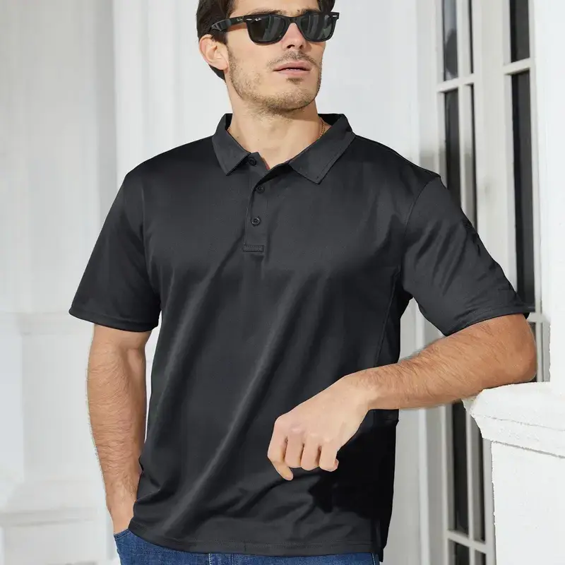 Men's Polo Shirt Quick Dry Performance Short Sleeve