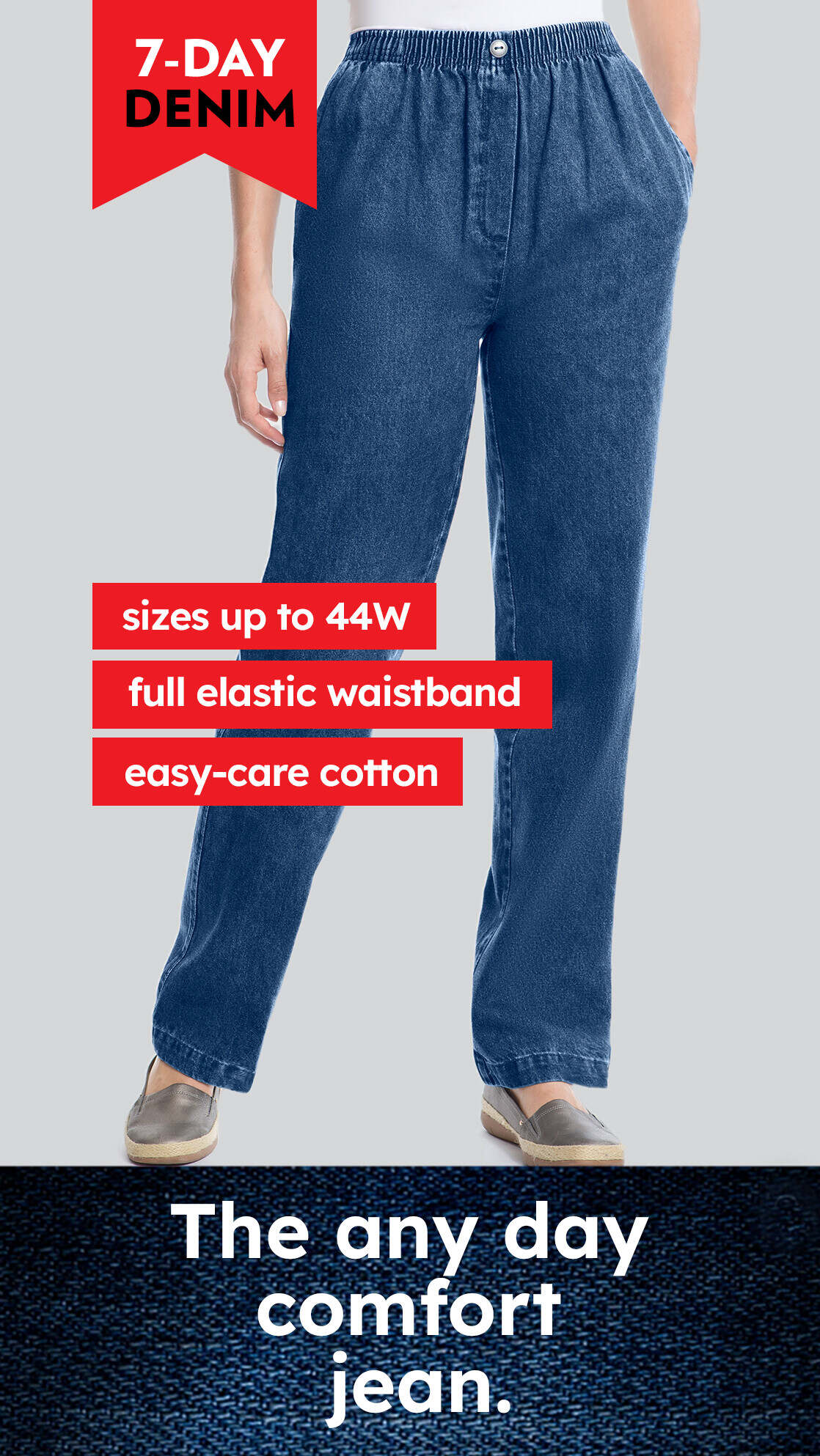 7-Day Elastic-Waist Cotton Short