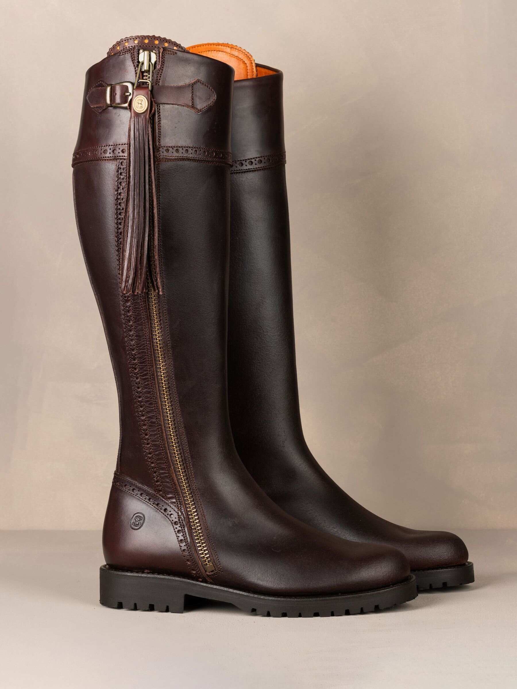 The Spanish Boot Company Brown Tall Tread Sole Spanish Riding Boots