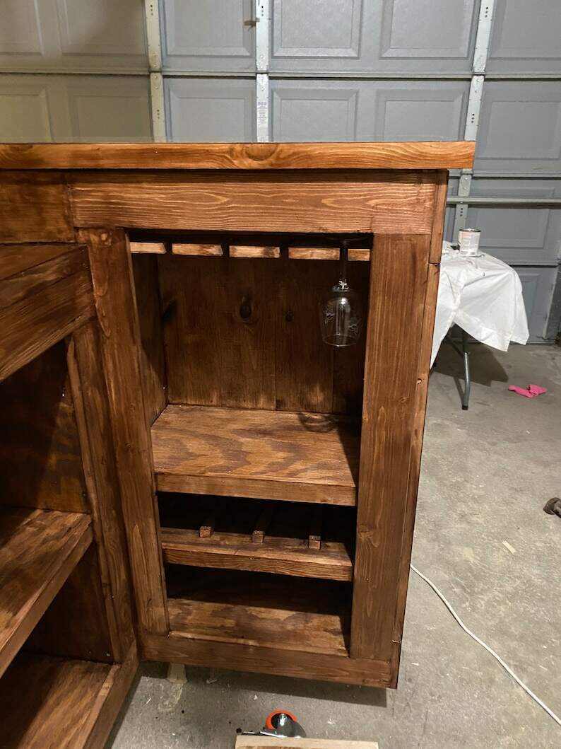 U shape solid wood bar indoor Bar