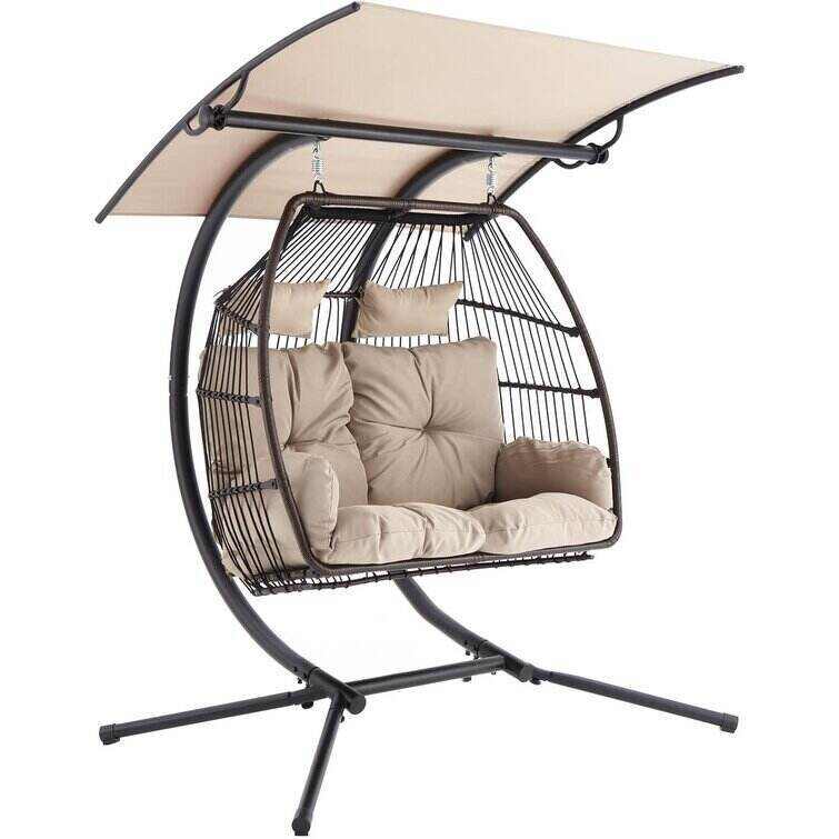 🔥Clearance Sale Only $39.9🔥Elza Double Swing Chair with Stand