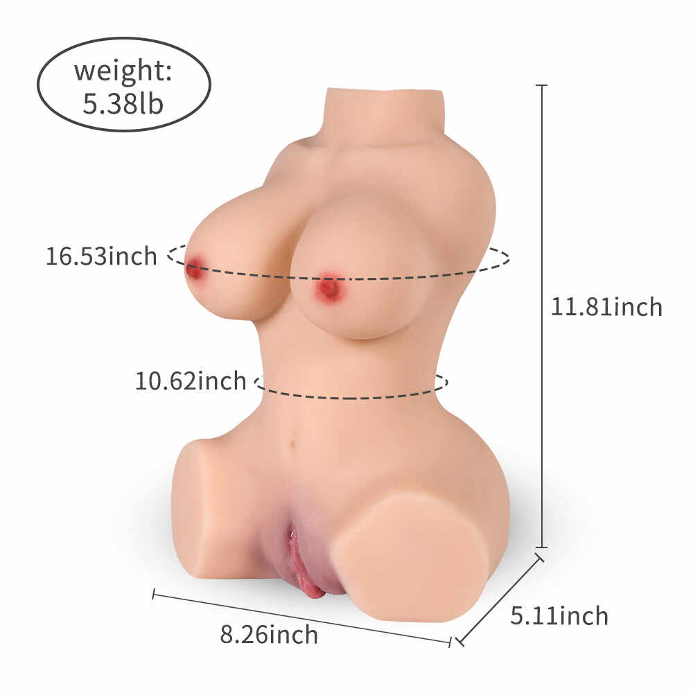 US Stock - Arizona TPE Lovely Tits And Butt Realistic Pussy Half Body Sex Doll For Men