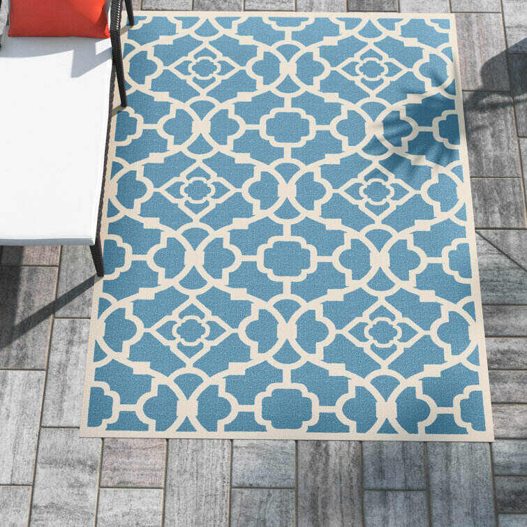 Ariene Navy Blue Indoor/Outdoor Rug