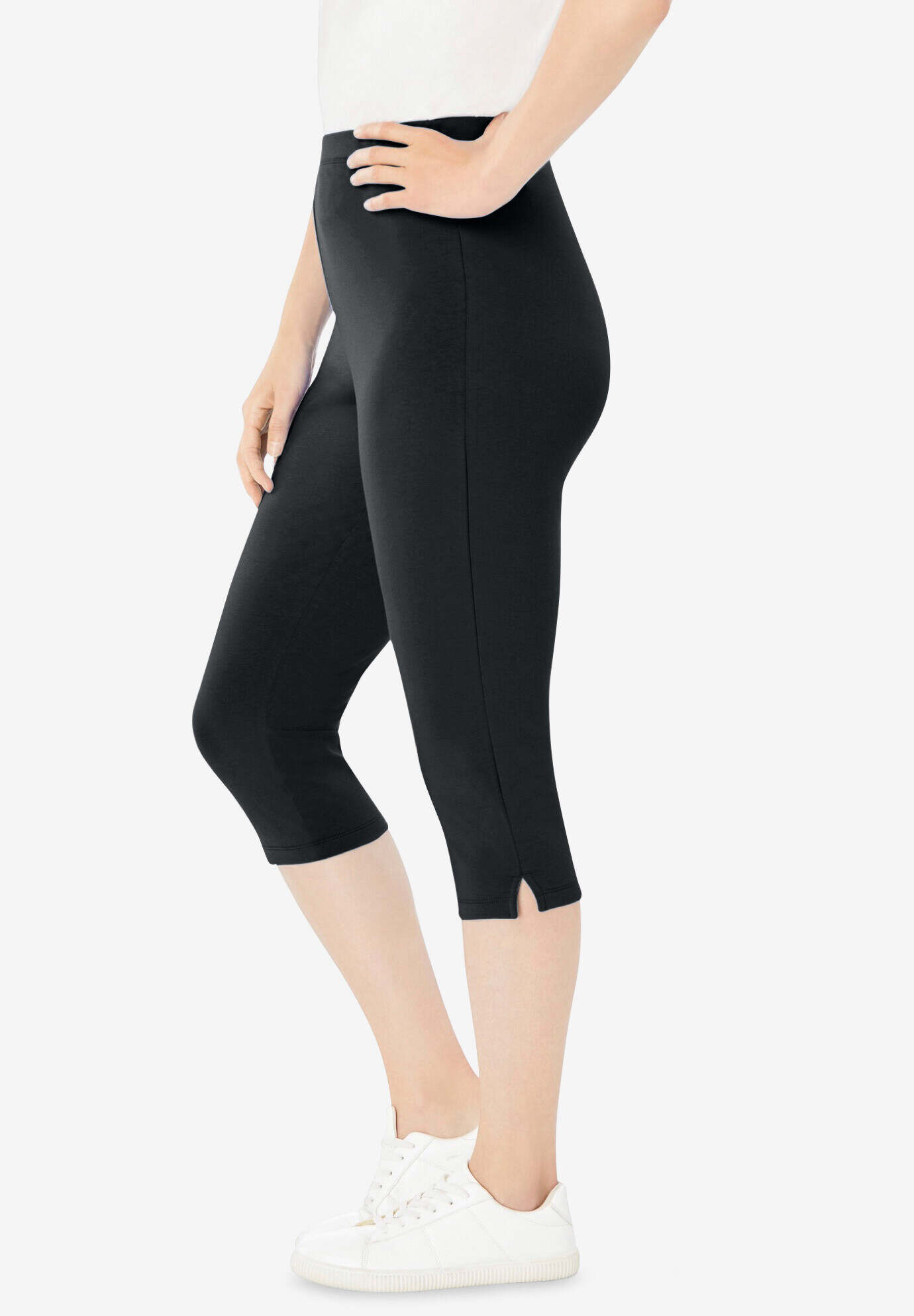 Stretch Cotton Capri Legging