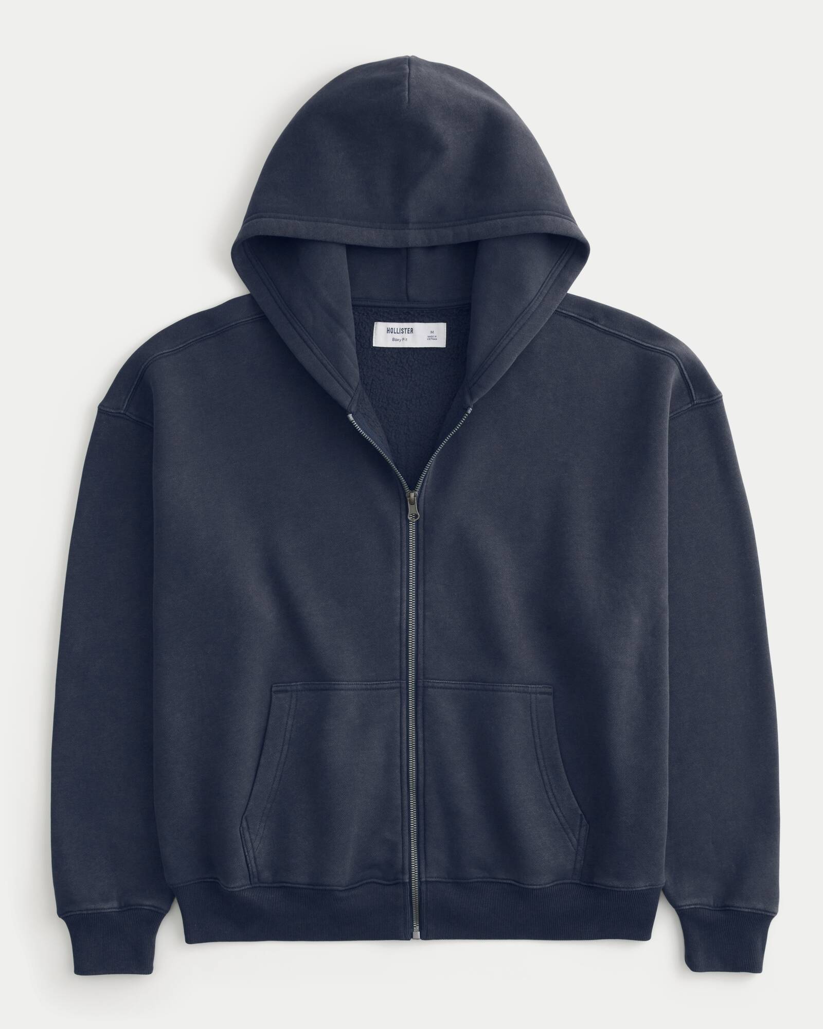 Boxy Camo Zip-Up Hoodie