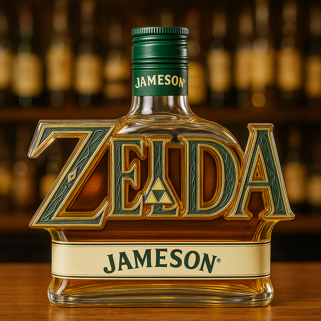 Zelda Whiskey Bottle